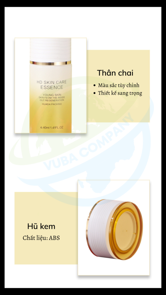 Thiết kế,chất liệu mẫu chai lọ mỹ phẩm cao cấp